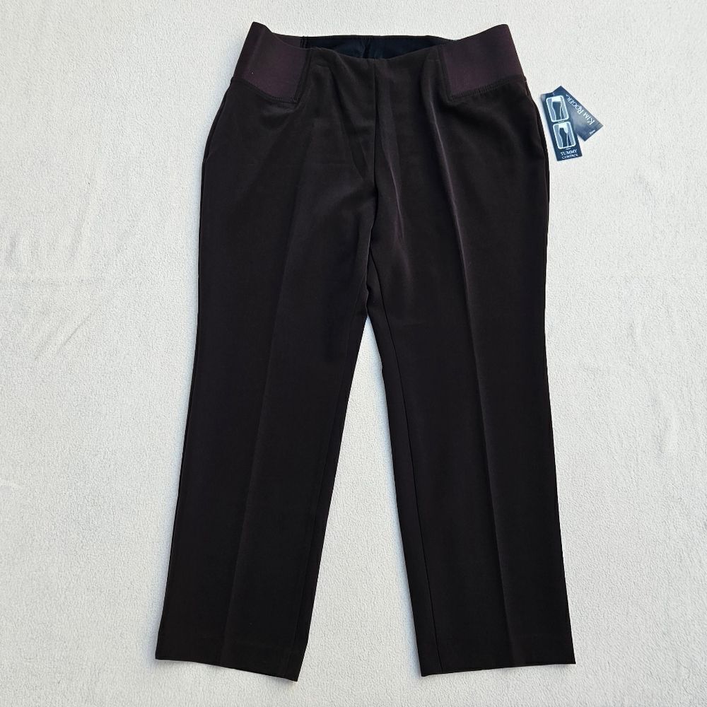 Kim Rogers Tummy Control Brown Dress Pants Size 14